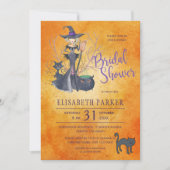 Witch waterverf Halloween vrijgezellenfeest party Kaart (Voorkant)