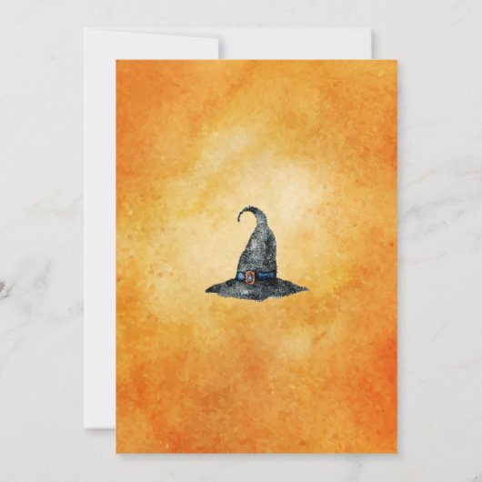 Witch waterverf Halloween vrijgezellenfeest party Kaart (Achterkant)