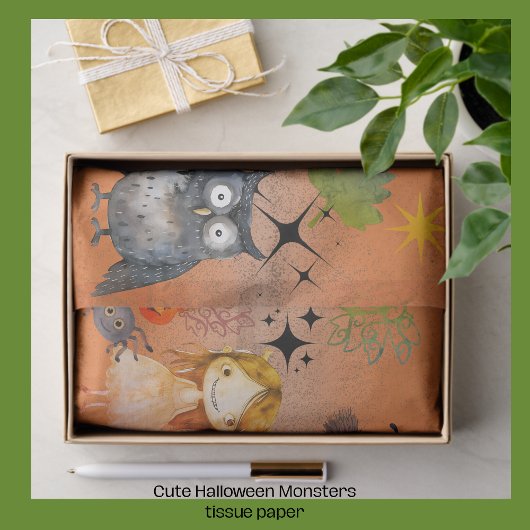 Witch Way? Cute Monsters Halloween Tissue Paper  Tissuepapier