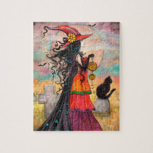 Witch Way Fantasy Halloween Art van Molly Harrison Legpuzzel