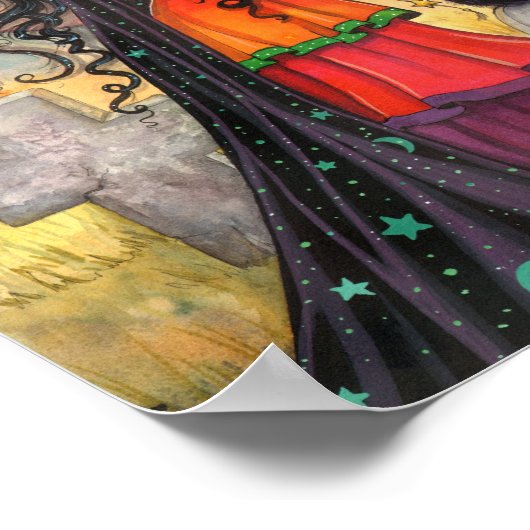 Witch Way Halloween Fantasy Gothic Art Poster (Hoek)