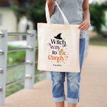 Witch Way Halloween gepersonaliseerde Canvas tas<br><div class="desc">Bezoek berryberrysweet.com voor stijlvolle gepersonaliseerde geschenken en briefpapier.</div>