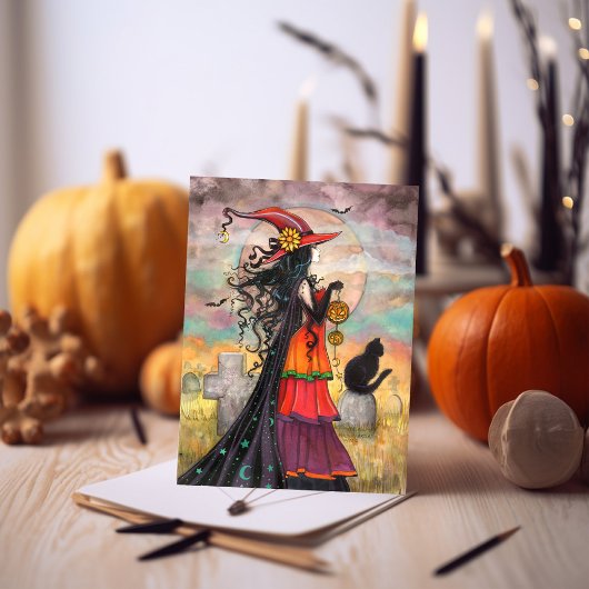 Witch Way Halloween Heksenkunst Kaart