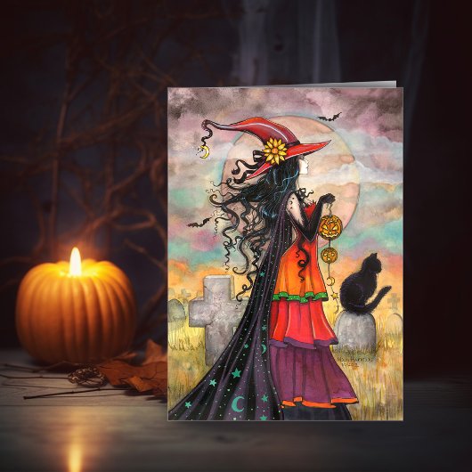 Witch Way Halloween Heksenkunst Kaart