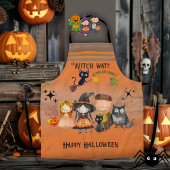 Witch Way Halloween Sinaasappel Schort