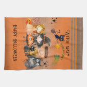 Witch Way Halloween Sinaasappel Theedoek (Horizontaal)