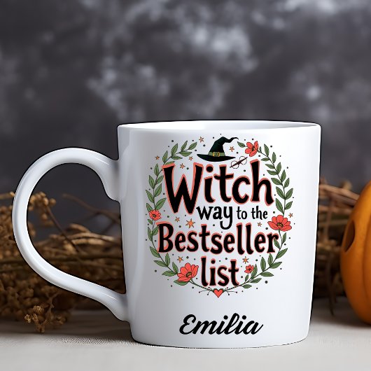 Witch Way naar de bestseller aangepaste Halloween Koffiemok