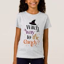 Witch Way naar het Snoep Halloween Shirt