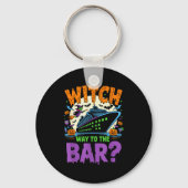 Witch Way To The Bar Funny Halloween Cruise  Sleutelhanger (Voorkant)