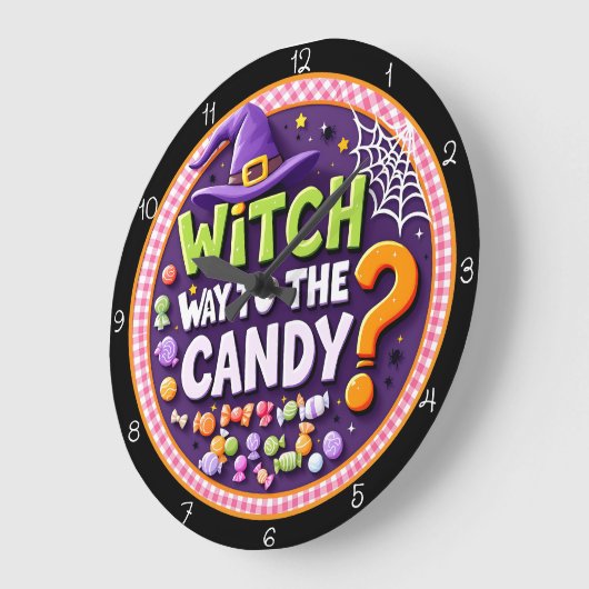 Witch Way To The Candy Halloween Grote Klok (Hoek)