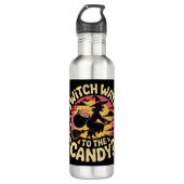 Witch Way to the Candy Halloween T-shirt Waterfles (Voorkant)