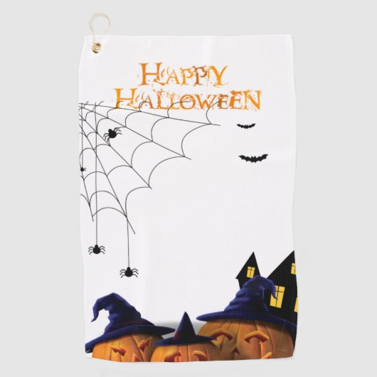 Witch Way to the Fairway: Halloween Golf Handdoeke Golfhanddoek (Voorkant)