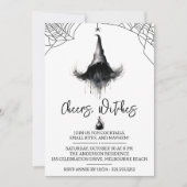 Witch Way To The Party is een minimalistisch feest Kaart (Voorkant)