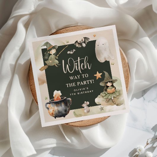 Witch Way to the Party' Kids Halloween Birthday Servet