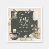 Witch Way to the Party' Kids Halloween Birthday Servet (Voorkant)