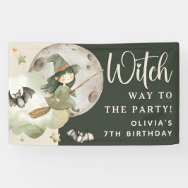 Witch Way to the Party' Kids Halloween Birthday Spandoek