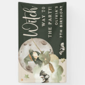 Witch Way to the Party' Kids Halloween Birthday Spandoek (Verticaal)