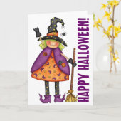 Witch - Wenskaart Kaart (Gele Bloem)