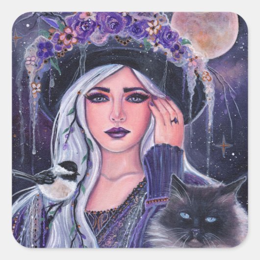 Witch with kitty labels by Renee Lavoie (Voorkant)
