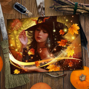 Witch Woman Halloween Briefkaart