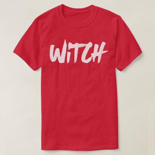Witch Word  Wiccan Religion Spellcaster  T-shirt (Design voorkant)