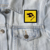 Witch Zone Sign - Metrisch Vierkante Button 5,1 Cm (In situ)