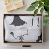 Witch Zwart Kat Skelet Silhouet Decoupage Tissuepapier (Geschenk)
