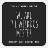 Witch Zwart Soja Kaars Labels (Voorkant)