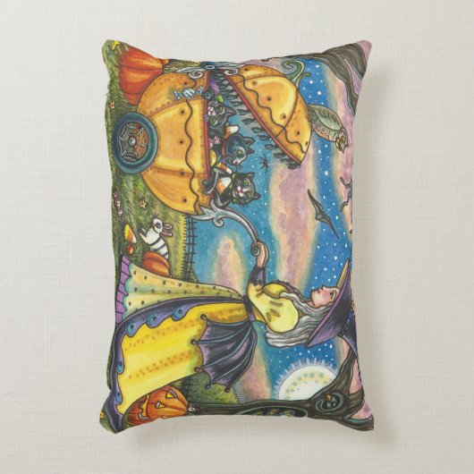 WITCH, ZWARTE CAT-BABY-BUGIE, HOLIDAAGS ACCENT PIL KUSSEN (Voorkant(Verticaal))