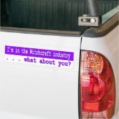 Witchambachtelijke industrie bumpersticker (Op Truck)