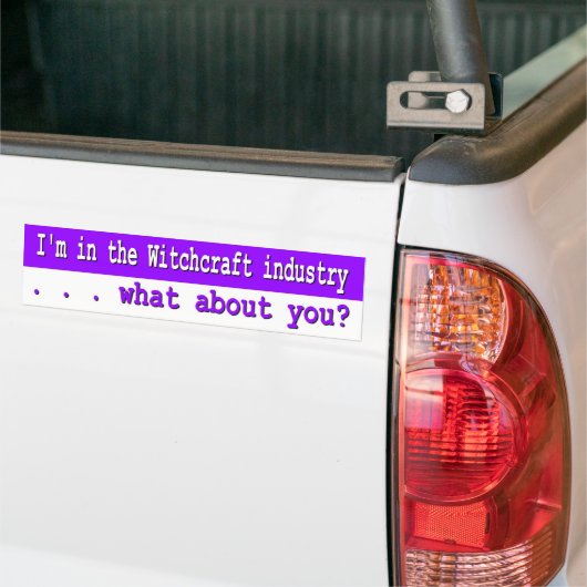 Witchambachtelijke industrie bumpersticker (Op Truck)