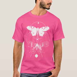 Witchcore Lepidoptera vlinder mot insectenastron T-shirt