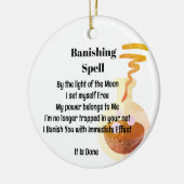 Witchcraft Banishing Spell Magic Potion White Keramisch Ornament (Links)