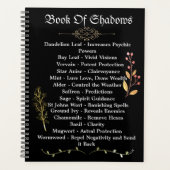 Witchcraft Book of Shadows Black Journal Planner (Voorkant)