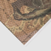 Witchcraft Halloween Black Yellow Rose Ephemera Tissuepapier (Detail)