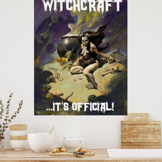 WITCHCRAFT Het is officieel! Art van Mike Hoffman Poster (Keuken)