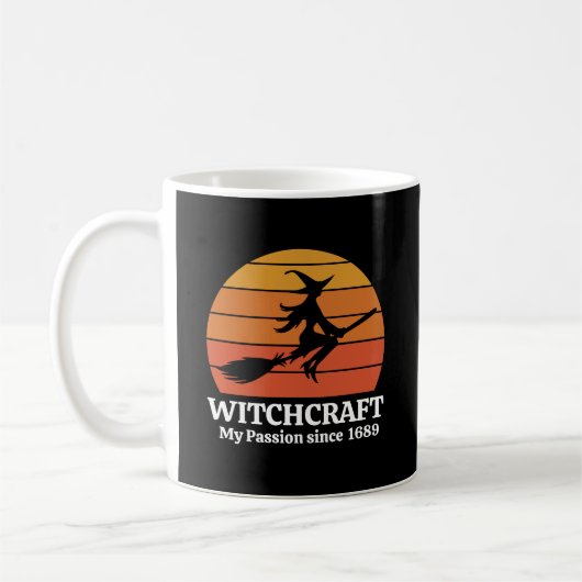 Witchcraft Hobby Retro Sunset Personaliseren Koffiemok (Links)