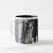 Witchcraft in het dorp Salem Tweekleurige Koffiemok (Voorkant links)