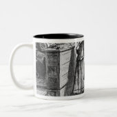 Witchcraft in het dorp Salem Tweekleurige Koffiemok (Links)