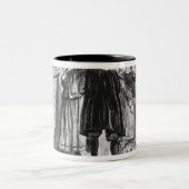 Witchcraft in het dorp Salem Tweekleurige Koffiemok (Center)