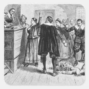 Witchcraft in het dorp Salem Vierkante Sticker