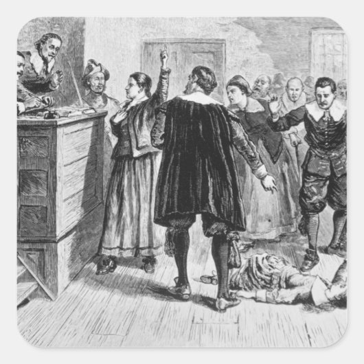 Witchcraft in het dorp Salem Vierkante Sticker (Voorkant)