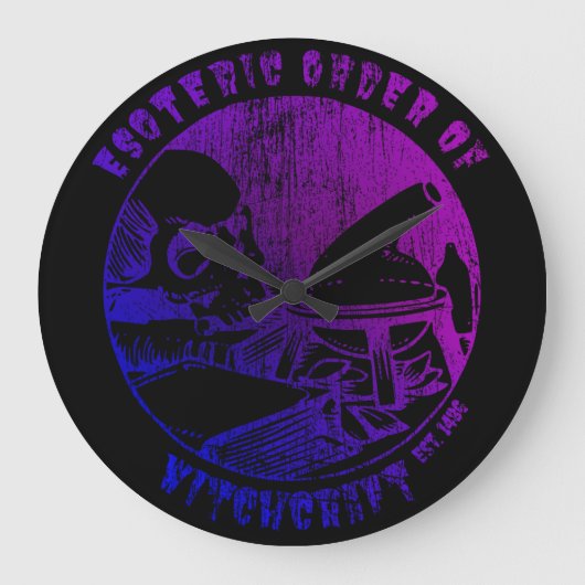 Witchcraft Magic Order Occult Witch Alchemist Grote Klok (Voorkant)