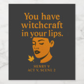 Witchcraft on your lips wijn etiket (Enkel label)