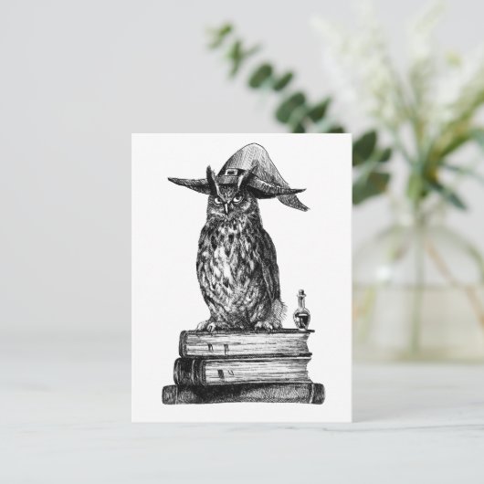 Witchcraft owl Halloween Briefkaart (Staand voorkant)