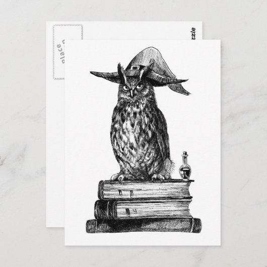 Witchcraft owl Halloween Briefkaart (Voorkant / Achterkant)