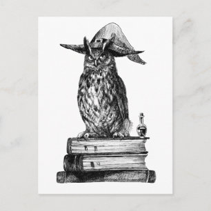 Witchcraft owl Halloween Briefkaart