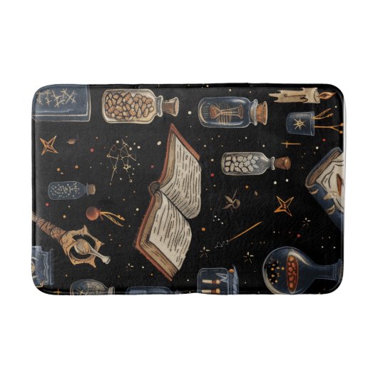 Witchcraft Potion Pattern – Halloween Magic Badmat (Voorkant)