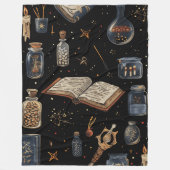 Witchcraft Potion Pattern – Halloween Magic Fleece Deken (Voorkant)