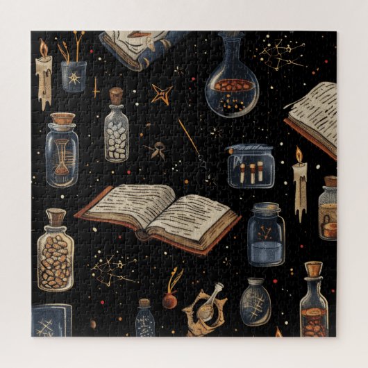 Witchcraft Potion Pattern – Halloween Magic Legpuzzel (Verticaal)